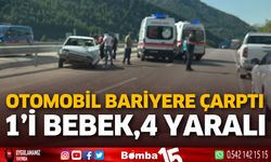 Ağlasun'da kaza, 1'i bebek 4 yaralı