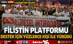 Burdur Filistin Platformu destek için yüzlerce kişi ile yürüdü