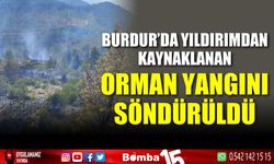 Burdur’da yıldırım düşmesi sonucu çıkan orman yangını söndürüldü