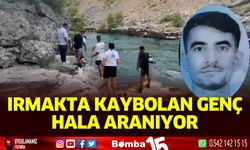 Irmakta kaybolan gencin arama çalışmaları devam ediyor