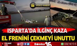 El frenini çekmeyi unutunca, otomobili baraja düştü