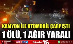 Antalya’da kamyon ile otomobil çarpıştı: 1 ölü, 1 ağır yaralı