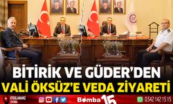 Jandarma Komutanı Güder Ve Emniyet Müdürü Bitirik’ten Vali Öksüz'e Veda Ziyareti