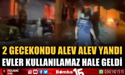 Antalya'da 2 gecekondu alev alev yandı