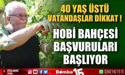 Hobi bahçesi başvuruları başlıyor