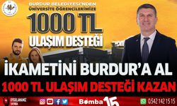 Burdur Belediyesinden İkametini Burdur’a alan öğrenciye 1000 TL ulaşım desteği