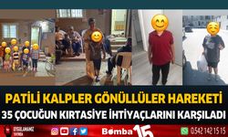 Patili Kalpler 35 çocuğa eğitim ve kırtasiye yardımında bulundu