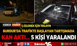 Burdur'da trafikt başlayan tartışma büyüdü...