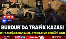 Burdur'da tek taraflı trafik kazası