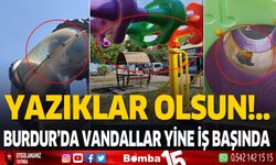 Burdur'da çocuk parklarını bu hale getirdiler