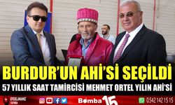 57 yıllık saat tamircisi Burdur’un Ahi’si seçildi