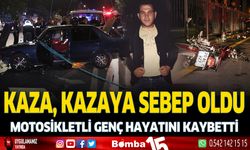 Kaza yapan araca çarpan motosikletli genç hayatını kaybetti