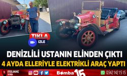 Denizlili marangoz 4 ayda elleriyle elektrikli klasik araba yaptı