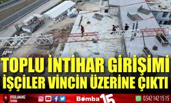 Parasını alamayan inşaat işçileri intihar girişiminde bulundu