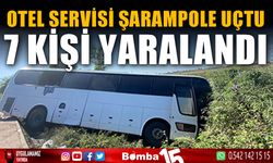 Otel servisi şarampole uçtu: 7 yaralı