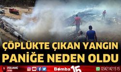 Alanya'da çöplükte çıkan yangın paniğe neden oldu