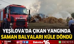 Burdur'da saman balya yangını