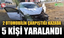 2 otomobilin çarpıştığı kazada 5 kişi yaralandı