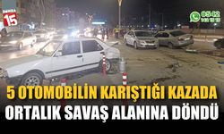 5 otomobilin karıştığı kazada ortalık savaş alanına döndü