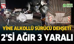 Alkollü sürücü kamyona arkadan çarptı. 2'si ağır 3 yaralı