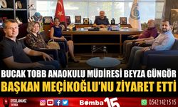 Bucak TOBB Anaokulu'ndan, Bucak TSO Başkanı Hasan Yalçın Meçikoğlu’na ziyaret