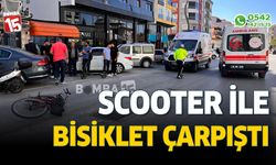 Burdur Bucak'ta scooter ile bisiklet kaza yaptı