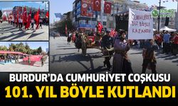 Burdur'da Cumhuriyet'in 101. yılında coşkulu kutlama