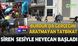 Burdur İbn-i Sina Mesleki ve Teknik Anadolu Lisesi'nde deprem tatbikatı