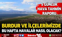 Burdur ve ilçelerimizde bu hafta bizi nasıl bir hava bekliyor