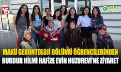 Gerontoloji Bölümü Öğrencilerinden Burdur Hilmi Hafize Evin Huzurevi’ne Ziyaret