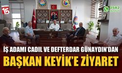 İş adamı Cadıl ve Defterdar Günaydın'dan Burdur Ticaret ve Sanayi Odası Başkanı Yusuf KEYİK'e ziyaret