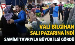 Vali Tülay Baydar Bilgihan salı pazarını ziyaret etti