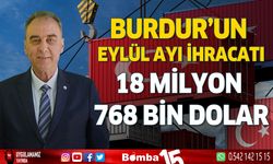 Başkan Yusuf Keyik Burdur'un Eylül ihracaat rakamlarını açıkladı