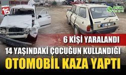 14 yaşındaki çocuğun kullandığı otomobil kazaya karıştı