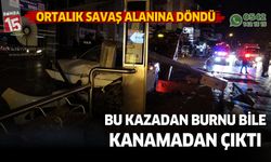 Antalya'da savaş alanına dönen kazadan burnu bile kanamadan kurtuldu