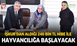 İŞKUR’dan aldığı 240 bin TL hibe ile hayvancılığa başlayacak