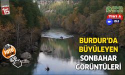 Burdur'un bu bölgesi sonbaharla büyüleyen bir görüntüye büründü