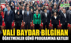 Vali Baydar Bilgihan Öğretmenler Günü programına katıldı