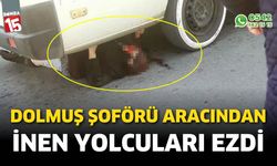 Dolmuş şoförü aracından inen yolcuları ezdi