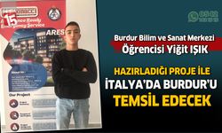 Yiğit Işık ve danışman öğretmeni Halil Çatak İtalya'da Burdur'u temsil edecek