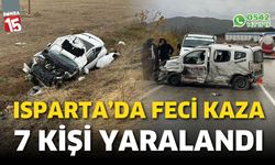 Isparta'da iki otomobil çarpıştı