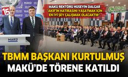 TBMM Başkanı Kurtulmuş MAKÜ’de Törene Katıldı