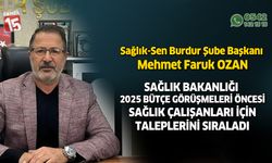 Sağlık-Sen Burdur Şube Başkanı Mehmet Faruk Ozan basın açıklaması