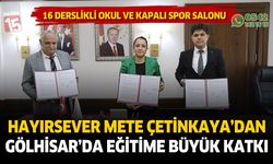 Hayırsever Mete Çetinkaya'dan Gölhisar'da eğitime büyük katkı