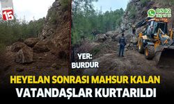 Kargı Köyü'ndeki Heyelan Sonrası Mahsur Kalan Vatandaşlar Kurtarıldı