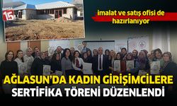 Ağlasun’da kadın girişimcilere sertifika töreni düzenlendi