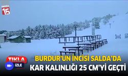 Salda Kayak Merkezinde yılın ilk karı düştü