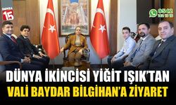 Dünya ikincisi Yiğit Işık'tan Vali Baydar Bilgihan'a ziyaret