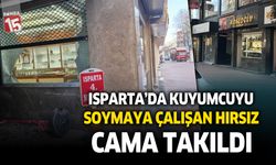 Isparta'da hırsızın kuyumcu soygunu cama takıldı