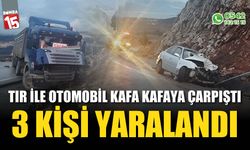 Isparta’da tır ve otomobil kafa kafaya çarpıştı